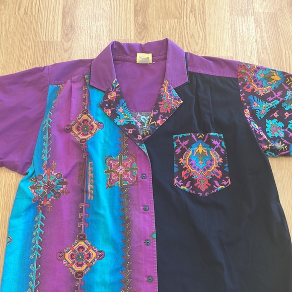 Vintage Women Blouse Pattern Buttons Down Sz XL - Picture 2 of 15